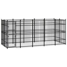 Outdoor Dog Kennel Steel 99.2 ftÂ¬â‰¤