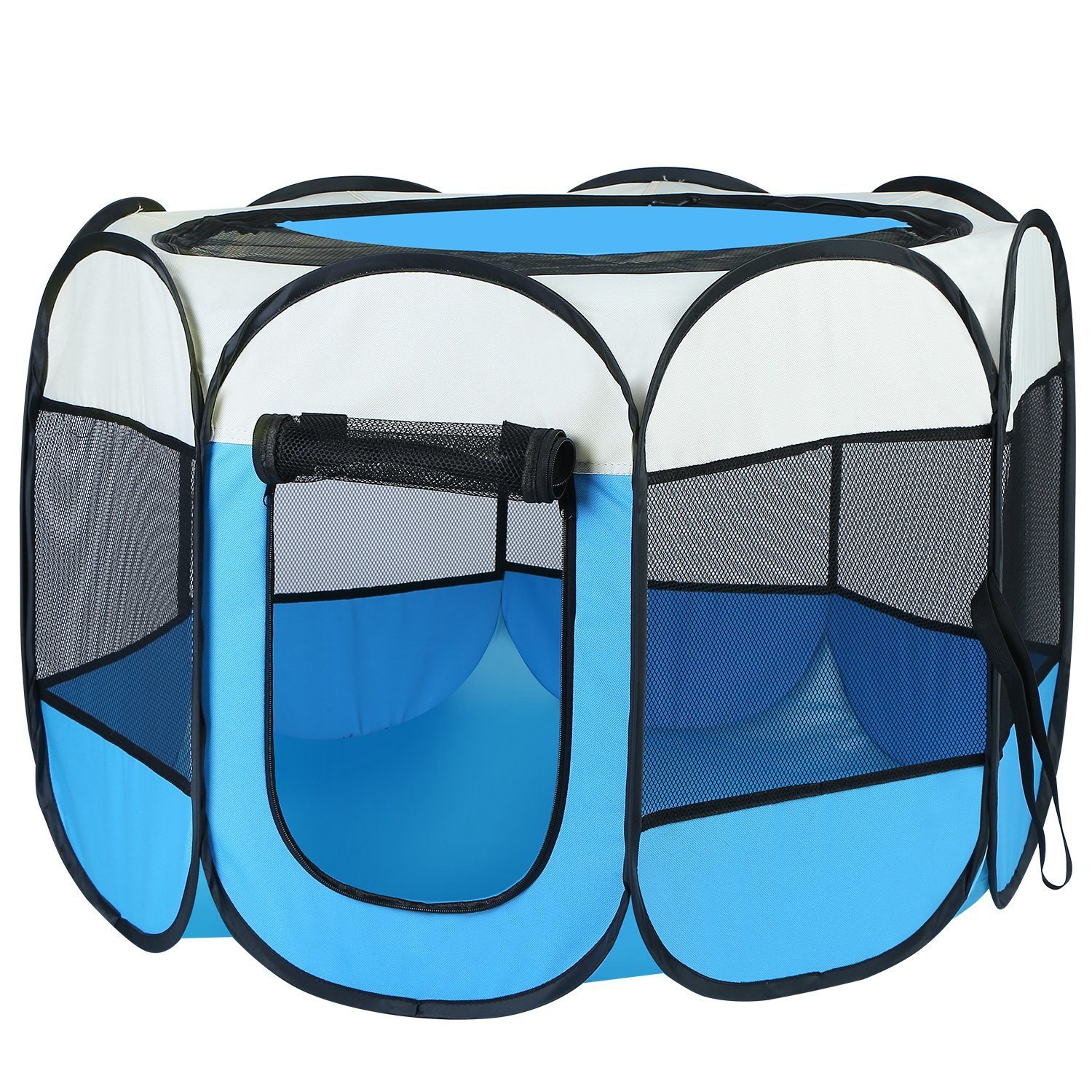 Portable Foldable Pet Playpen Exercise Pen Kennel Removable Zipper Top and Bottom Water Resistant Indoor Outdoor Use For Dogs Cats Other Pets Portable Foldable Pet Playpen Exercise Pen Kennel Removable Zipper Top and Bottom Water Resistant Indoor Outdoor Use For Dogs Cats Other Pets