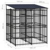 Outdoor Dog Kennel with Roof Steel 39.7 ftÂ¬â‰¤